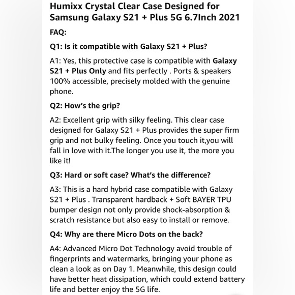 Samsung Galaxy S21+ Plus Case Clear Shockproof Protective Hard PC, Slim 5G 6.7" - Picture 10 of 16